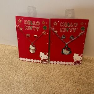 Hello Kitty Kids Jewelry Set - Red and Silver